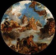 Eugene Delacroix Sketch for Peace Descends to Earth oil